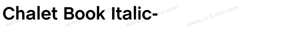 Chalet Book Italic字体转换